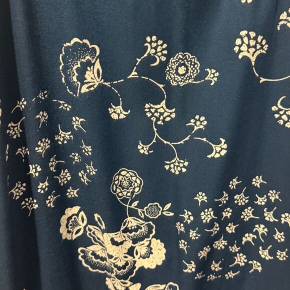 RAGA Navy and White Floral Wrap Skirt with pink embroidery bohemian size Small - Picture 4 of 7